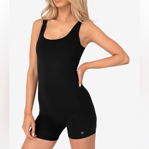 Ethika Bikershort Romper, Black, Size M (NWT) - Picture 1 of 9